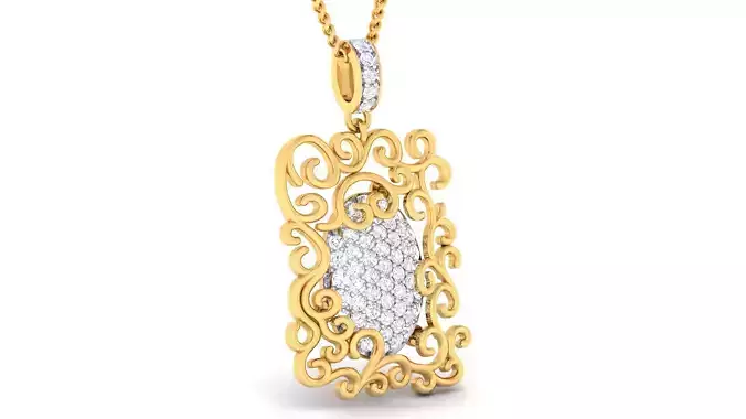 Women pendant earrings set 3dm mgx render detail 