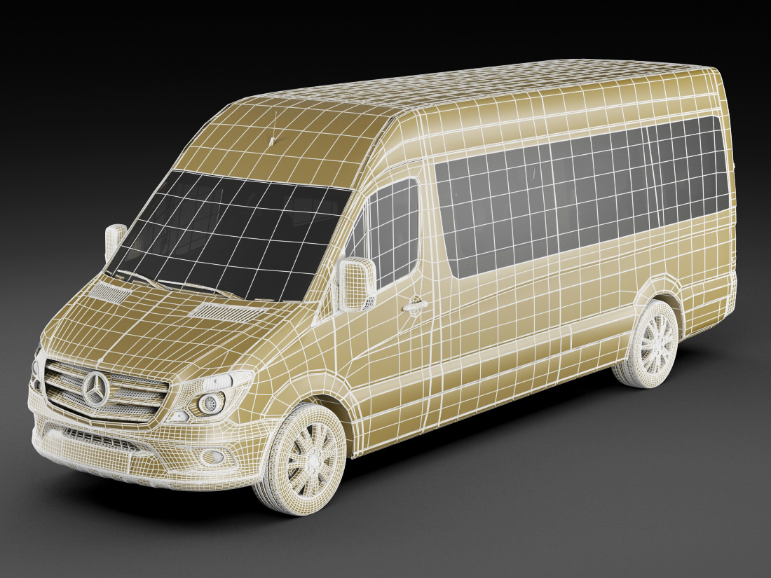 Mercedes Sprinter 2013 minibus 3D model_16