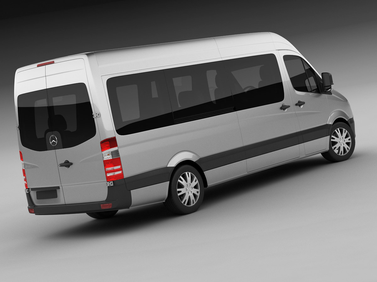 Mercedes Sprinter 2013 minibus 3D model_9