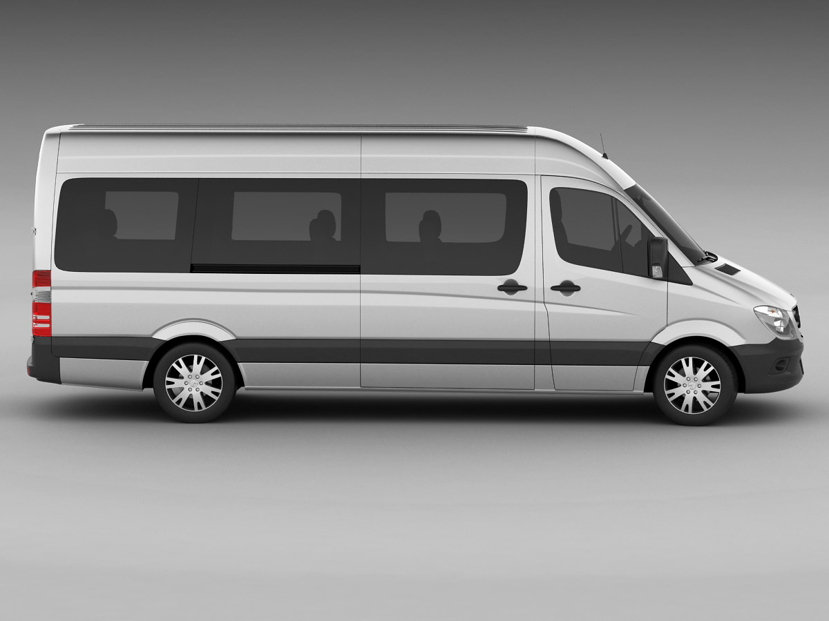 Mercedes Sprinter 2013 minibus 3D model_2