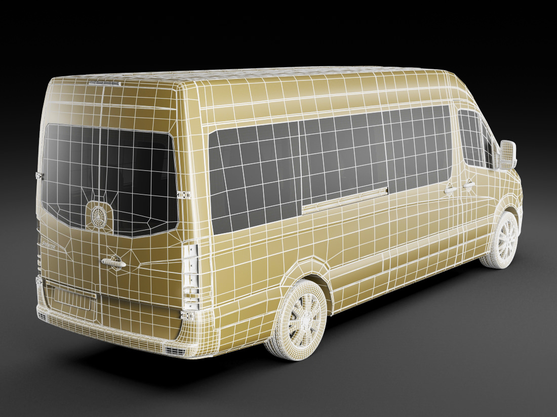 Mercedes Sprinter 2013 minibus 3D model_17