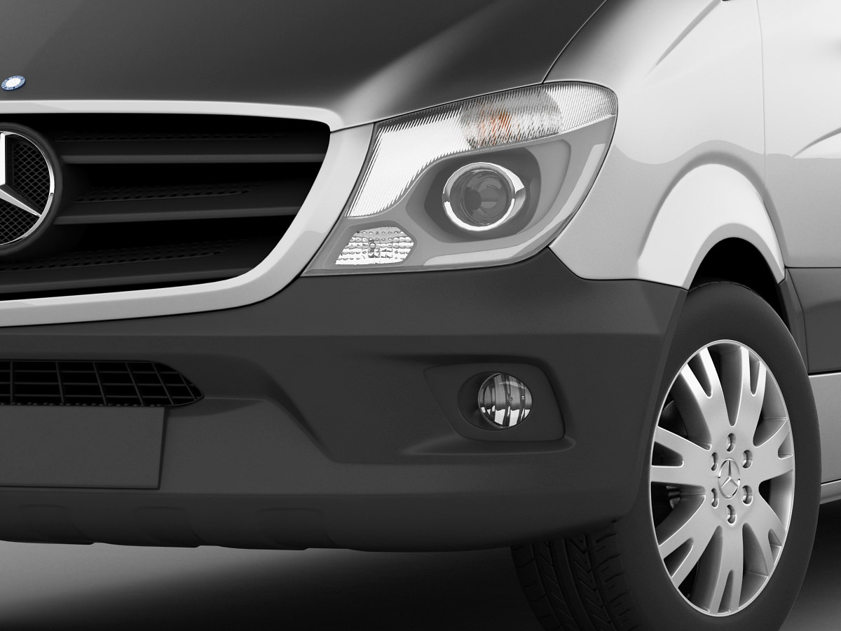 Mercedes Sprinter 2013 minibus 3D model_3
