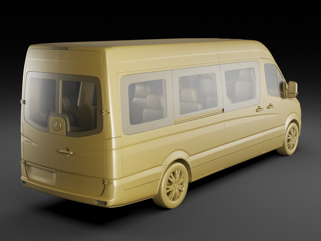 Mercedes Sprinter 2013 minibus 3D model_12