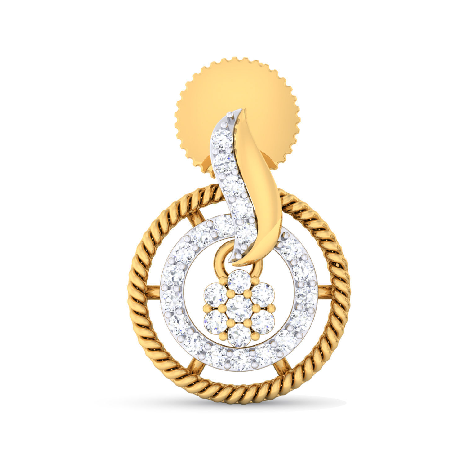 Women pendant earrings set 3dm mgx render detail 3D print model_3