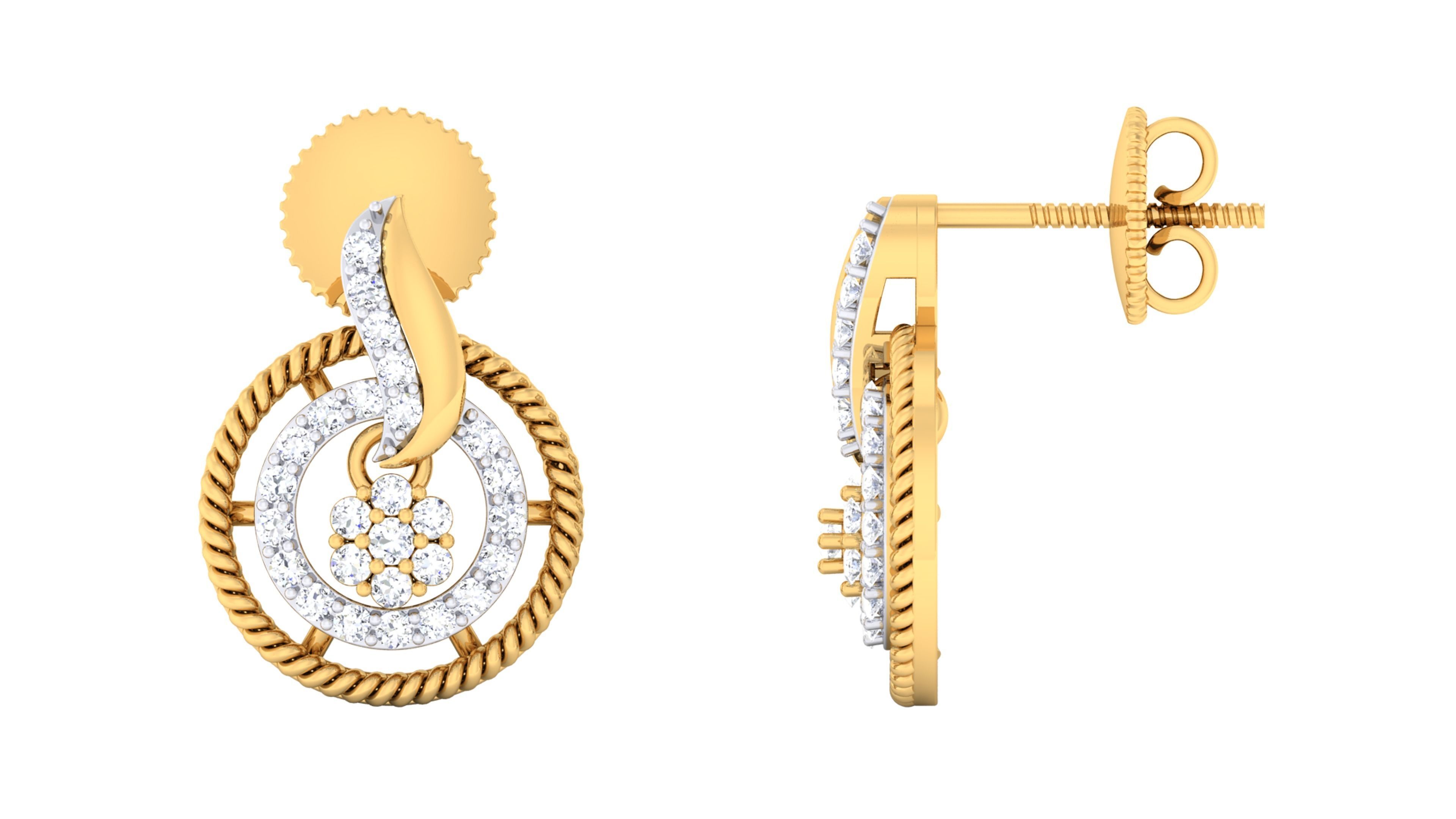 Women pendant earrings set 3dm mgx render detail 3D print model_5