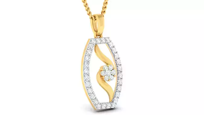 Women pendant earrings set 3dm mgx render detail 