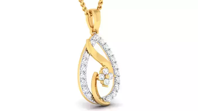 Women pendant earrings set 3dm mgx render detail 