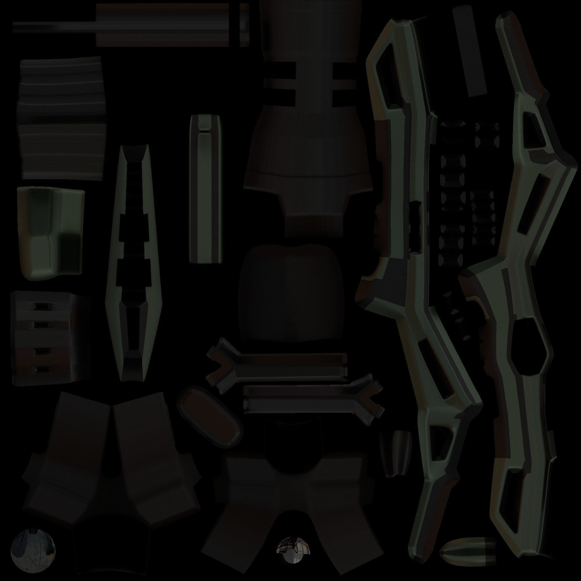 Sniper Rifle  Low-poly 3D model_7