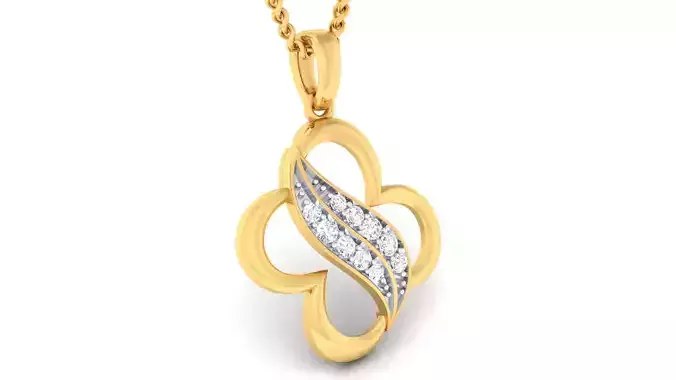 Women pendant earrings set 3dm mgx render detail