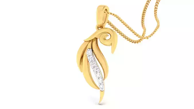 Women peacock pendant earrings set 3dm mgx render detail 