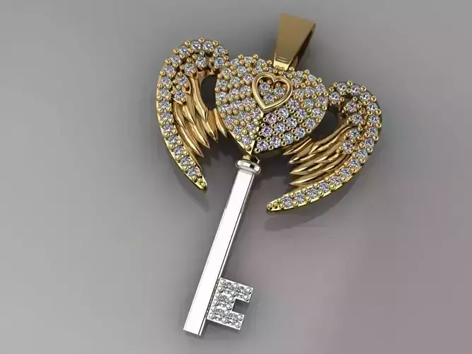 GC GOLD H249-heart Diamond Gold necklace