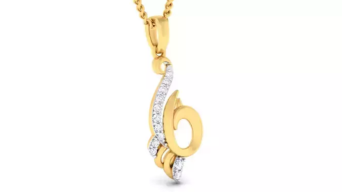 Women pendant earrings set 3dm mgx render detail