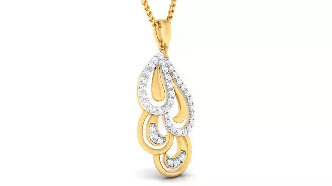 Women pendant earrings set 3dm mgx render detail 