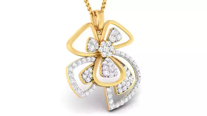 Women pendant earrings set 3dm mgx render detail 