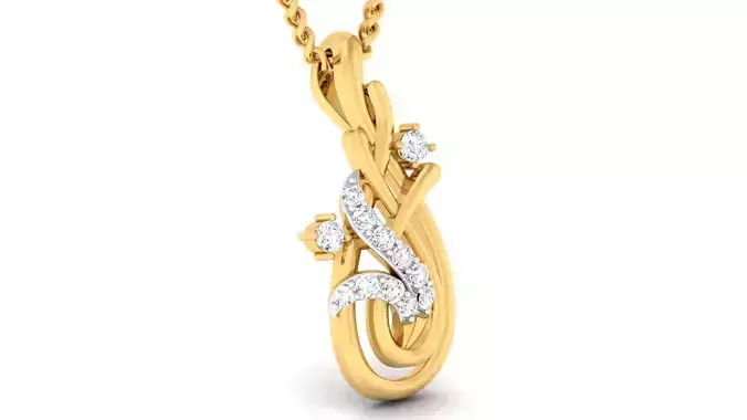 Women pendant earrings set 3dm mgx render detail