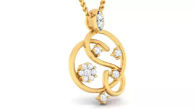 Women pendant earrings set 3dm mgx render detail 