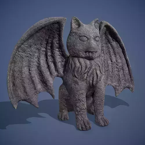 Gargoyle 3D Model statue of bat Free low-poly 3D model