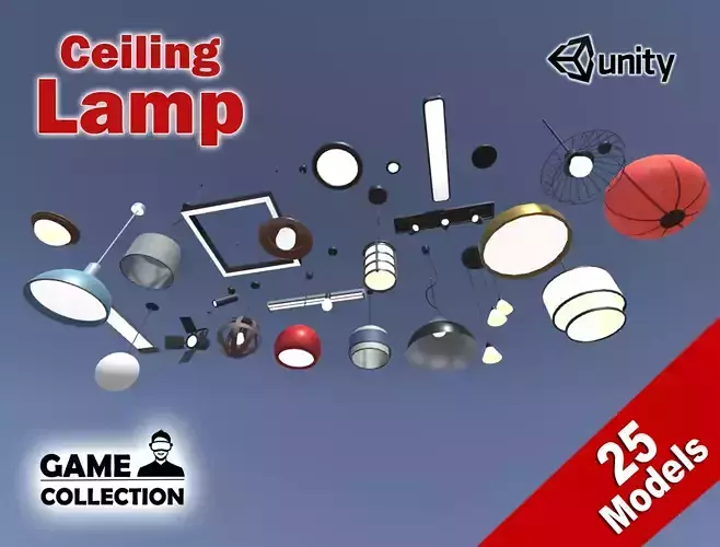 Ceiling Lamps Lowpoly