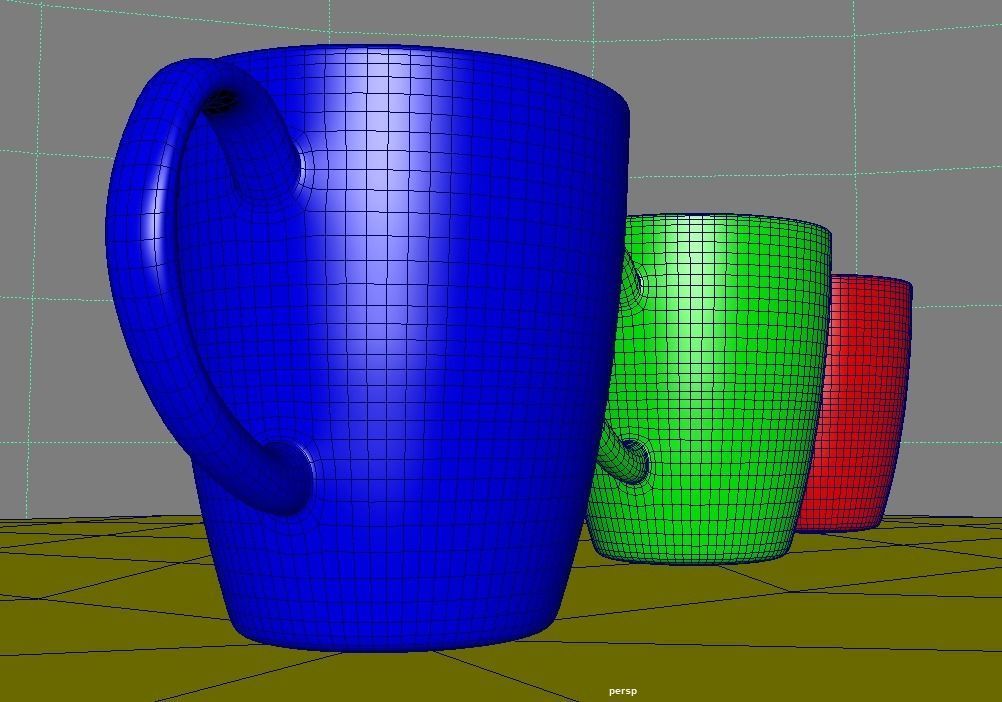 teacup two mugs 3D model_4