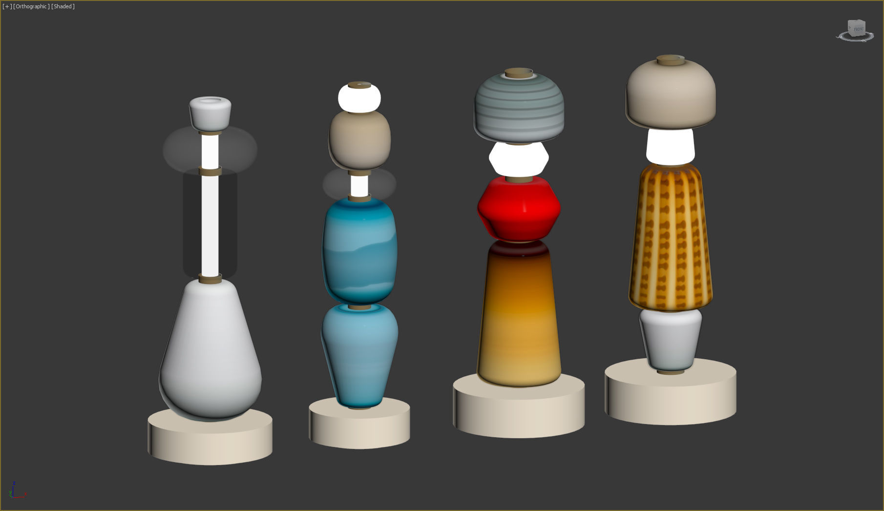 Colorful blown-glass totems by Luca Nichetto 3D model_1