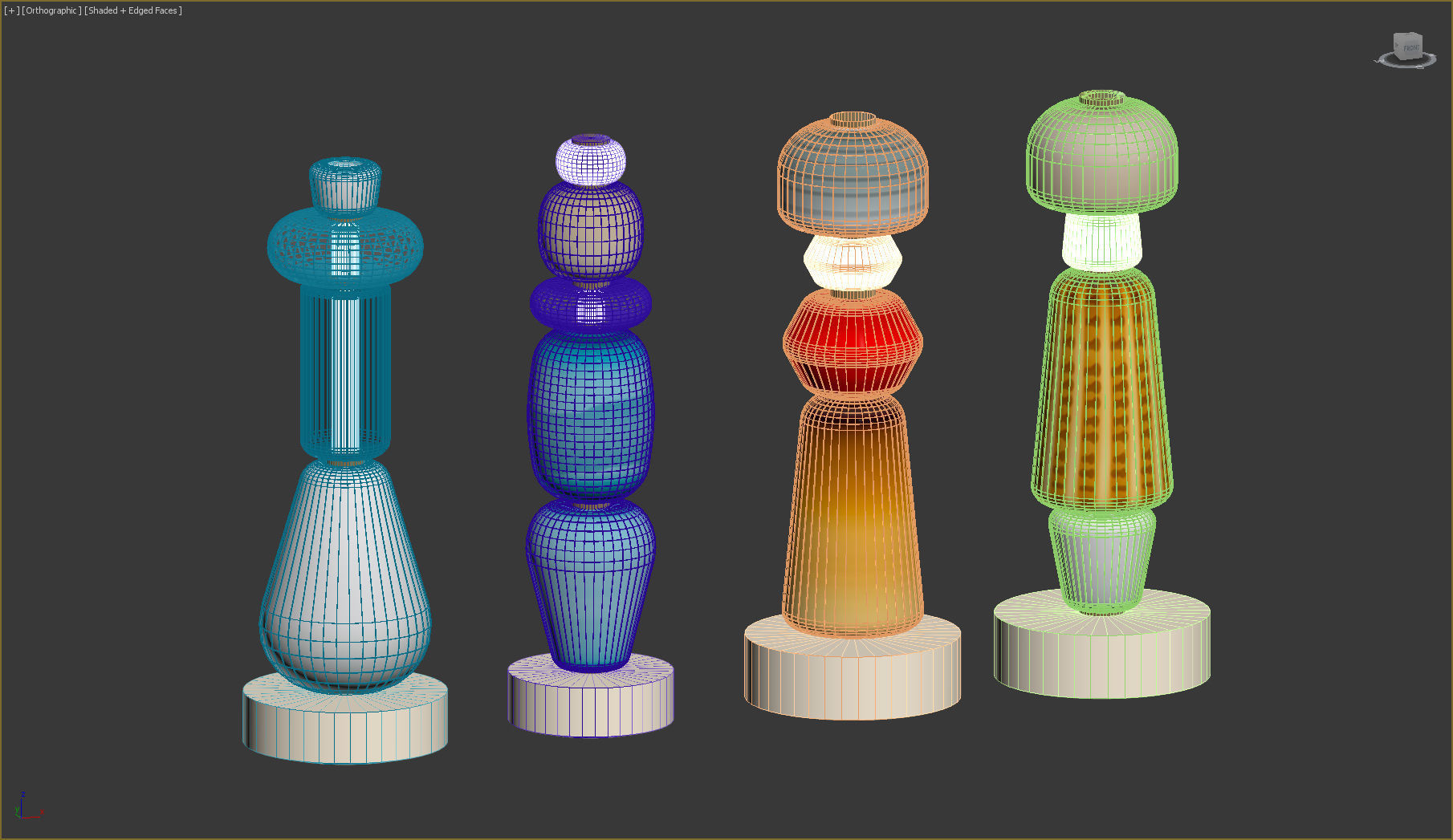 Colorful blown-glass totems by Luca Nichetto 3D model_2