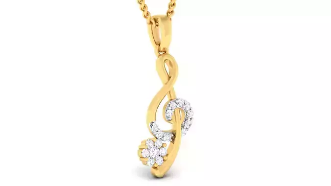 Women pendant earrings set 3dm mgx render detail