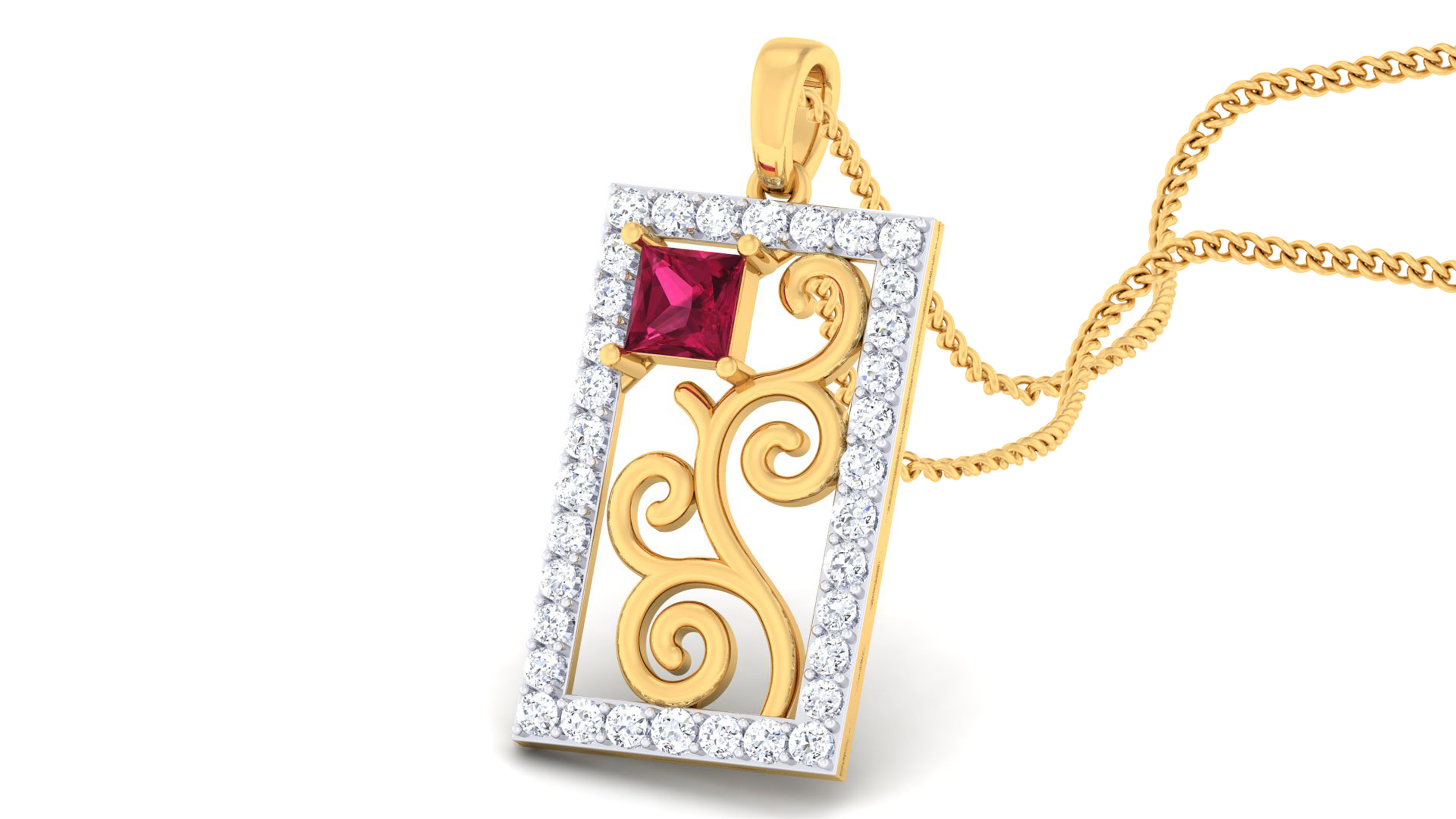 Women pendant earrings set 3dm mgx render detail 3D print model_6