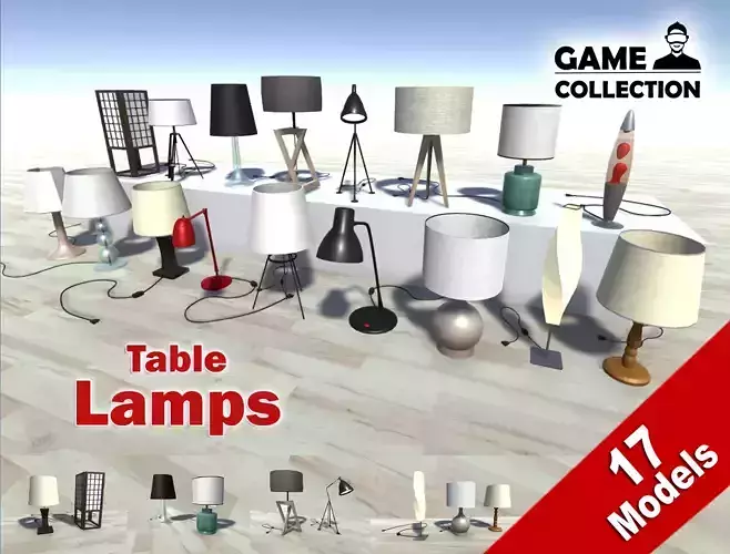 Table Lamps Lowpoly