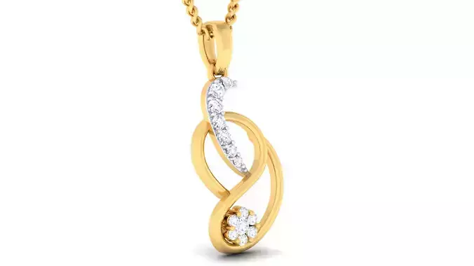 Women pendant earrings set 3dm mgx render detail 