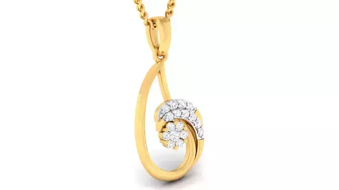 Women pendant earrings set 3dm mgx render detail 