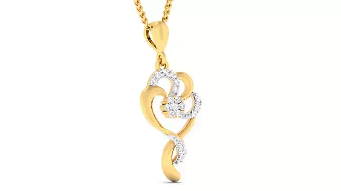 Women pendant earrings set 3dm mgx render detail