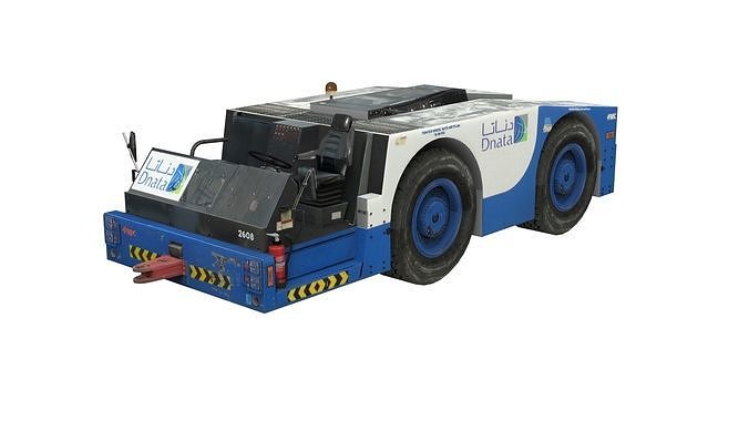 Lowpoly B700 Tow Tractor Low-poly 3D model
