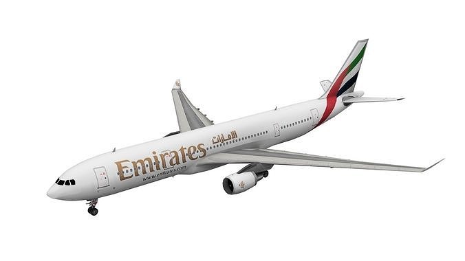 Lowpoly Airbus A330 Game Model Low-poly 3D model