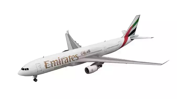 Lowpoly Airbus A330 Game Model Low-poly 3D model