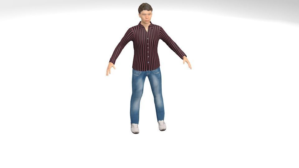 BASE HUMAN MODEL free 3D model rigged | CGTrader