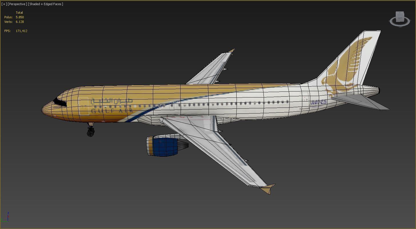 Lowpoly Airbus A320 Game Model Low-poly 3D model_6