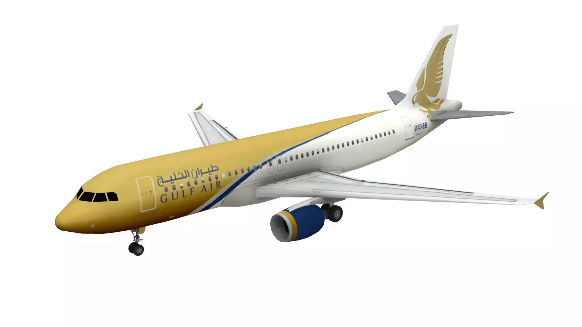 Lowpoly Airbus A320 Game Model Low-poly 3D model_0