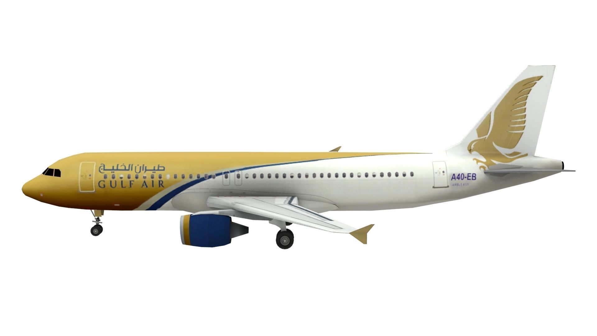 Lowpoly Airbus A320 Game Model Low-poly 3D model_1