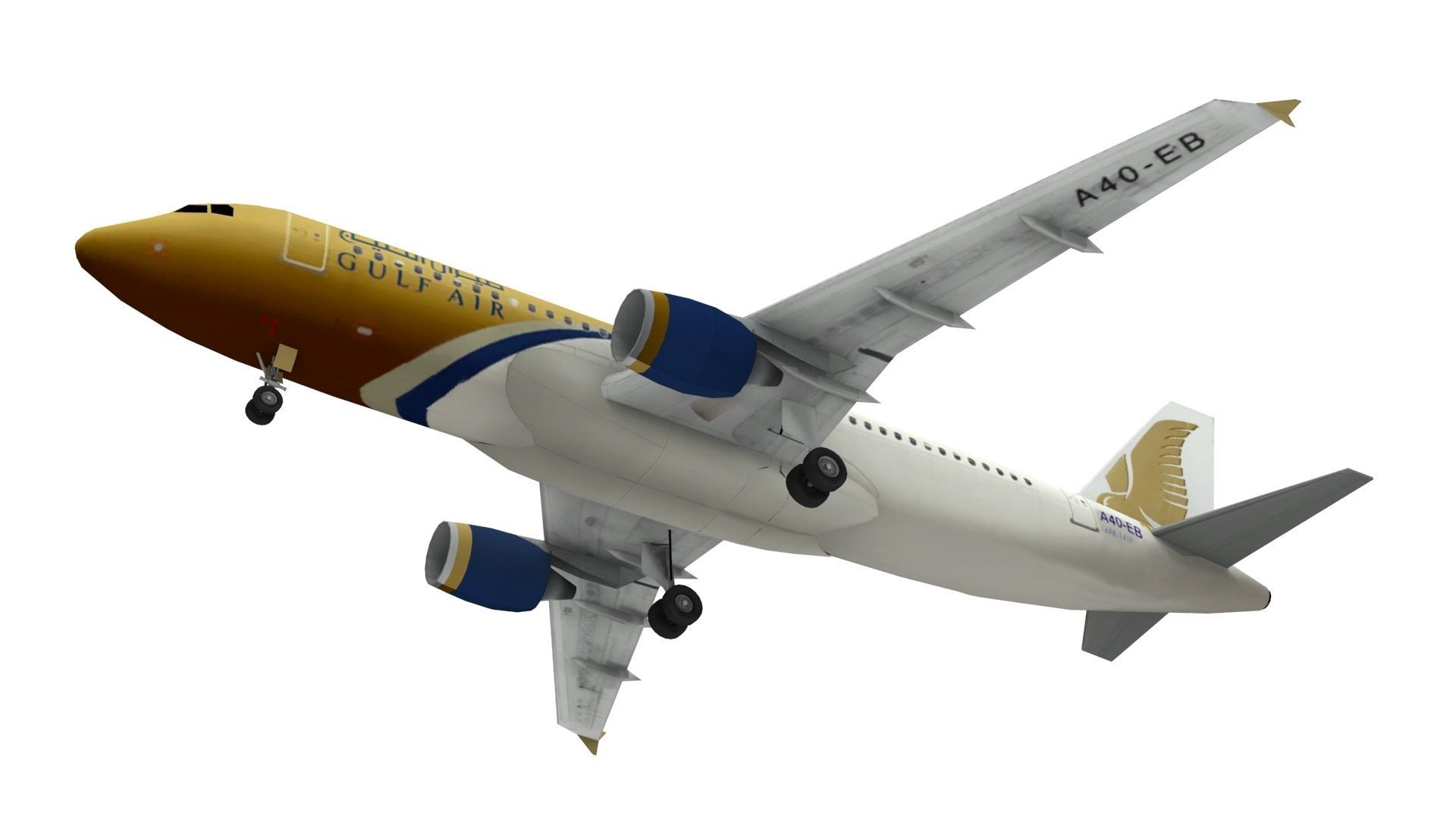 Lowpoly Airbus A320 Game Model Low-poly 3D model_2
