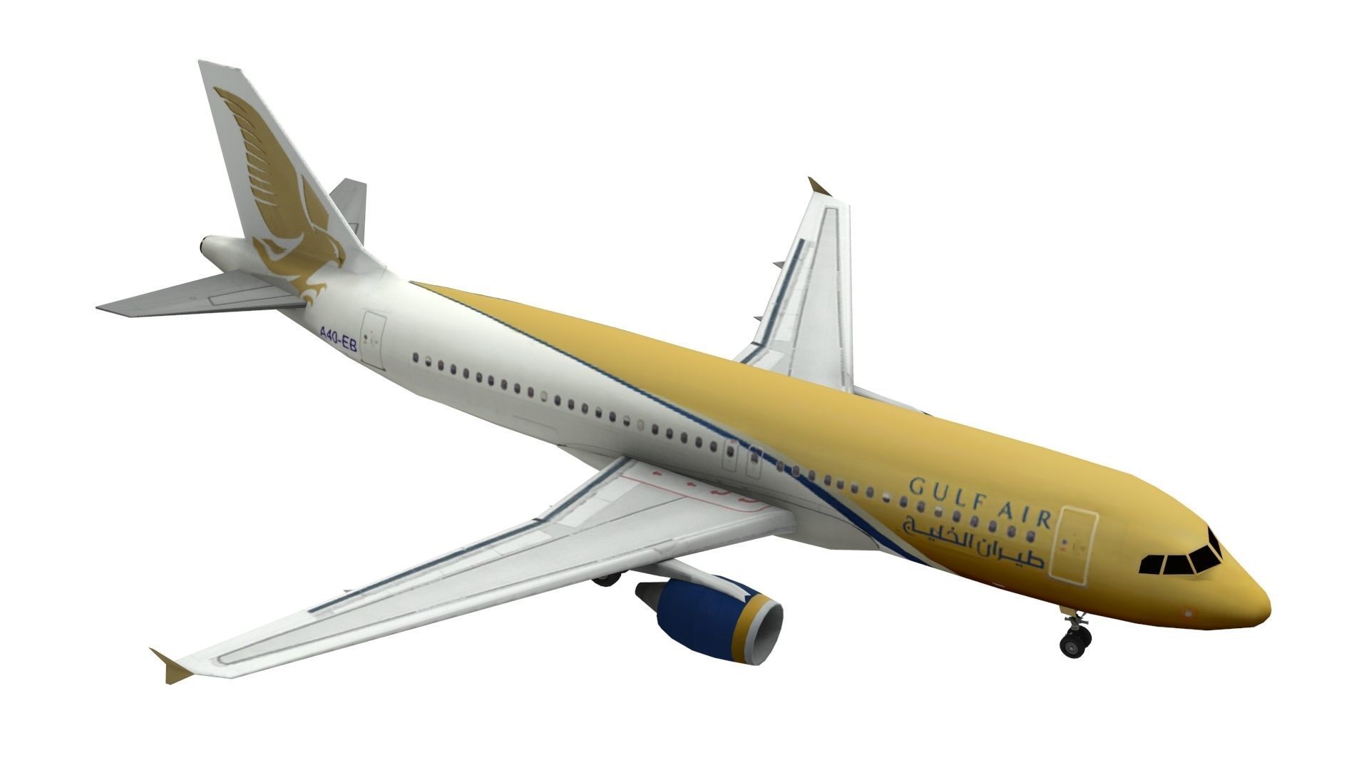 Lowpoly Airbus A320 Game Model Low-poly 3D model_3