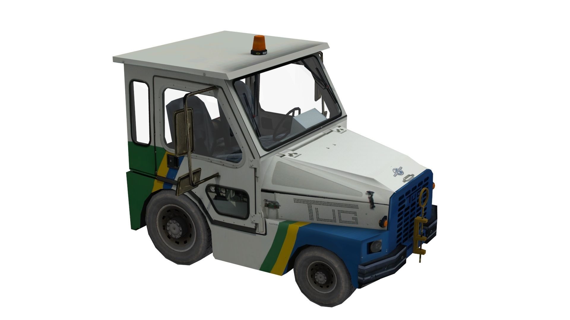 Lowpoly TUG Aviation Equip M1A50 Low-poly 3D model_1