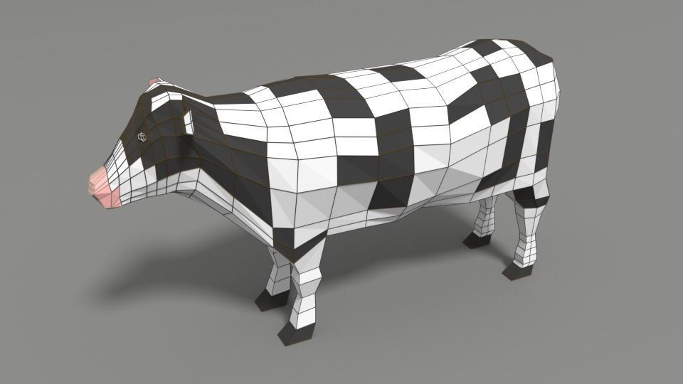 Low Poly Cartoon Domestic Animals Collection V2 _10