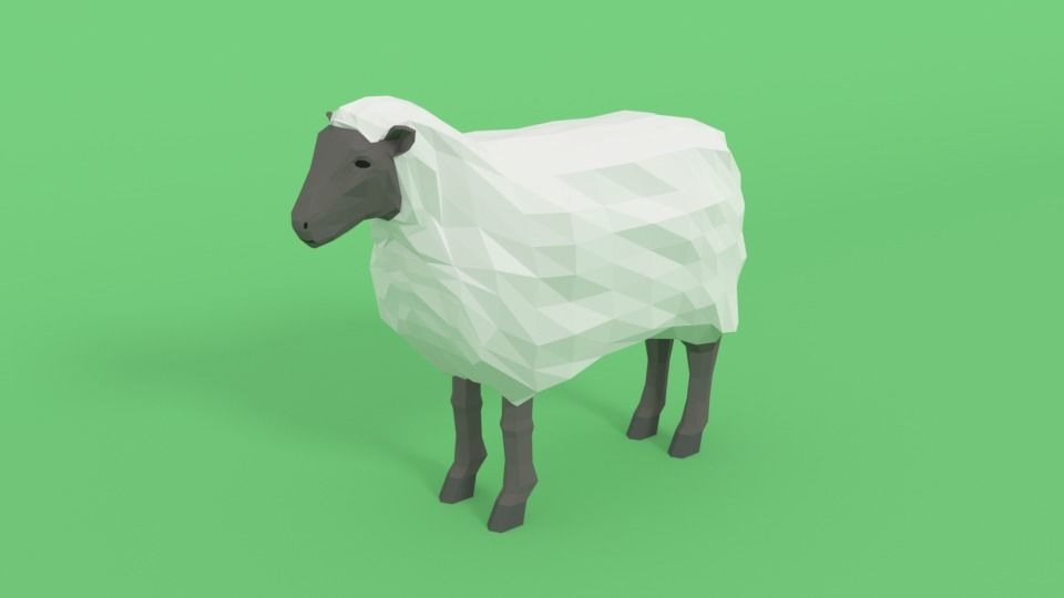 Low Poly Cartoon Domestic Animals Collection V2 _17