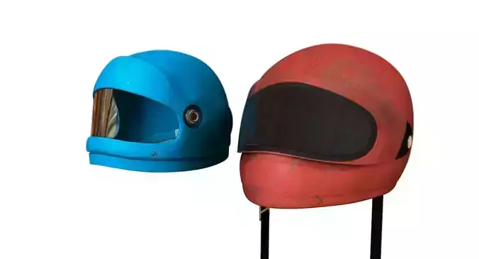 helmet 3d model two helmets with