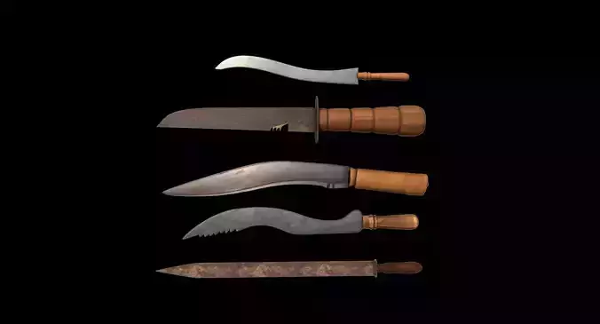 old kinfe 3d model 3D model
