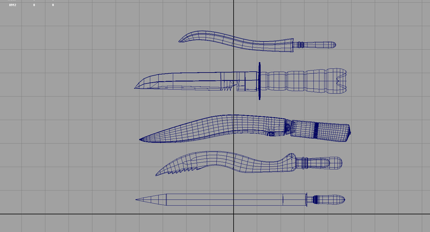 old kinfe 3d model 3D model_7