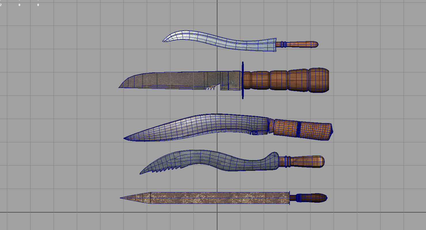 old kinfe 3d model 3D model_5