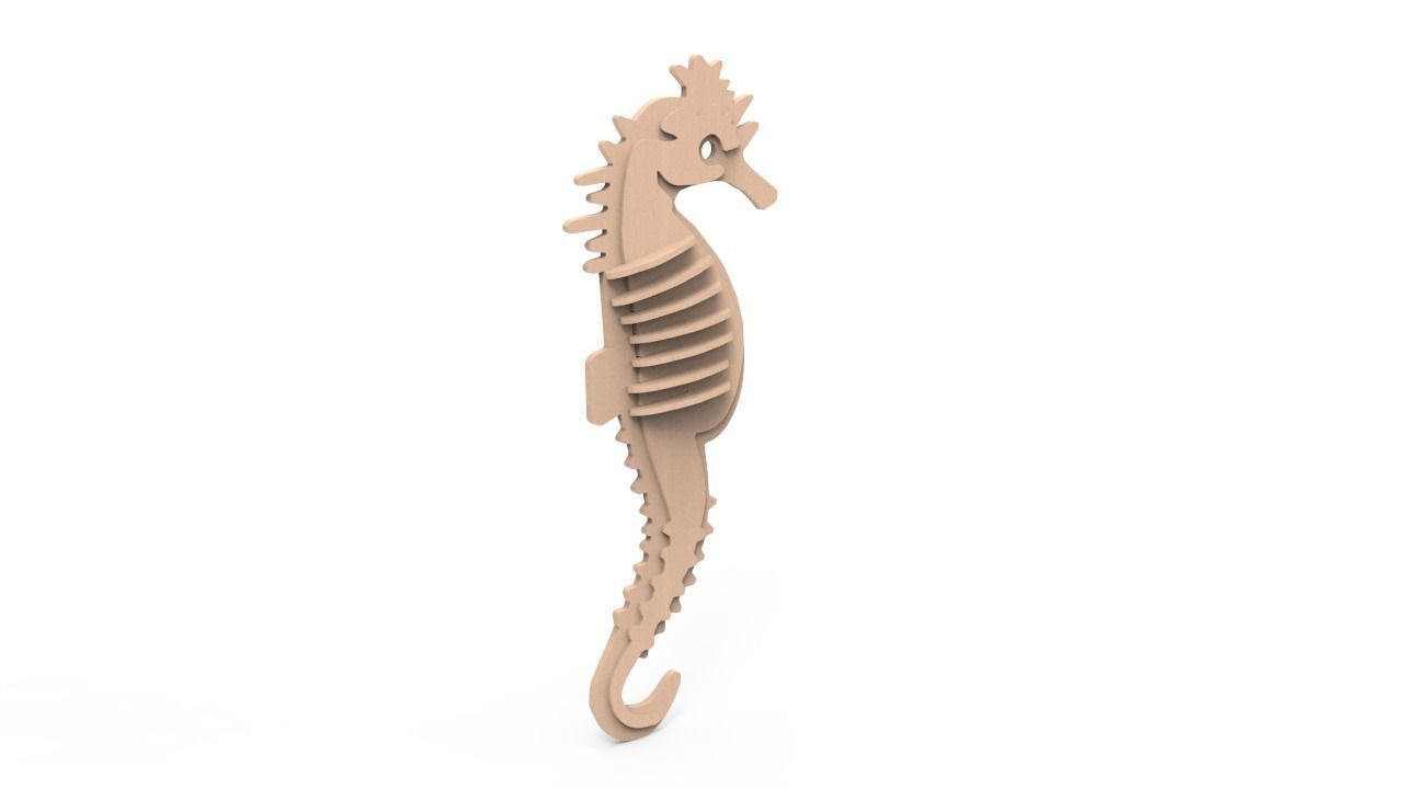 Sea horse KIT 3D print model_3