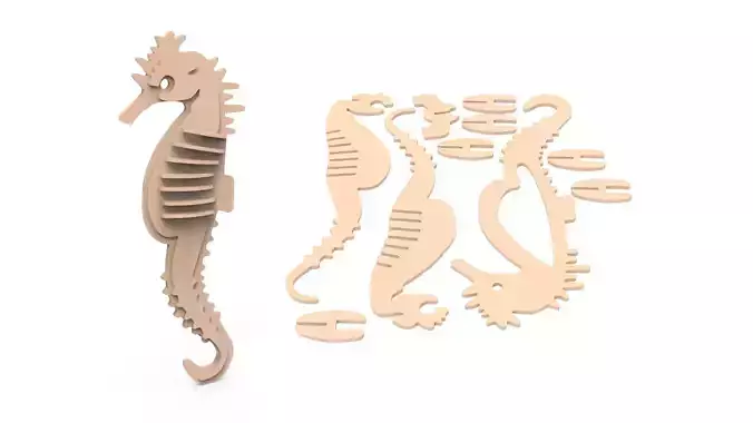 Sea horse KIT 3D print model