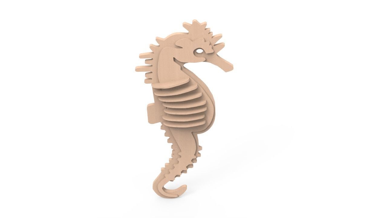 Sea horse KIT 3D print model_4